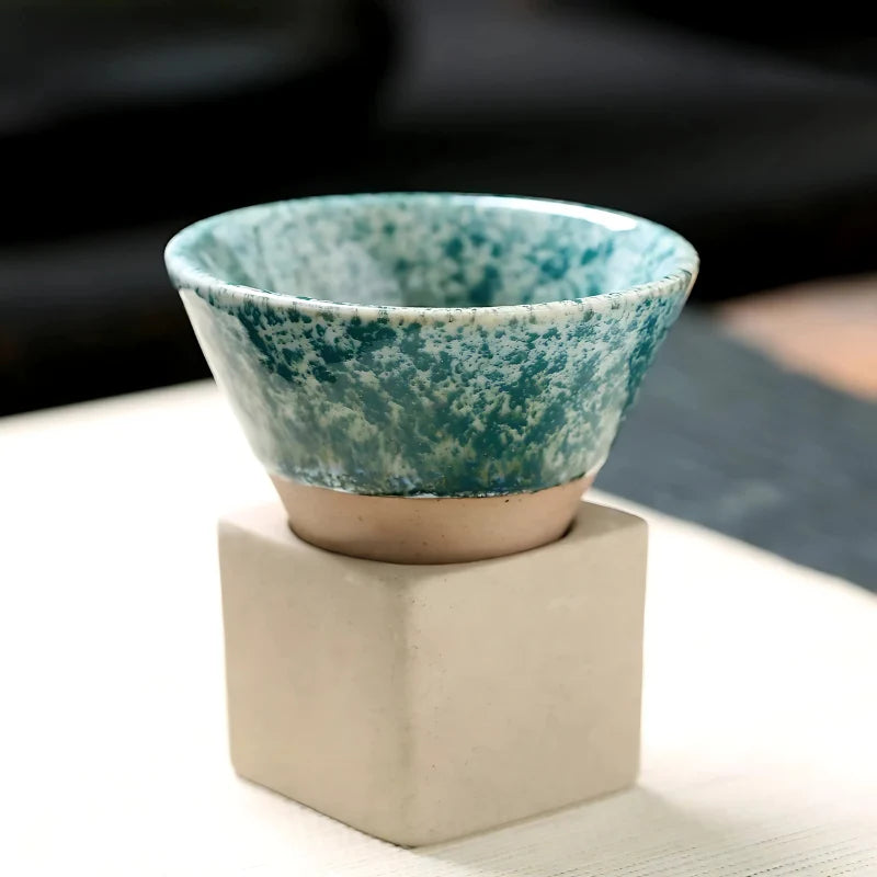 Coffee Cups Ceramic Set of 2 With Holder