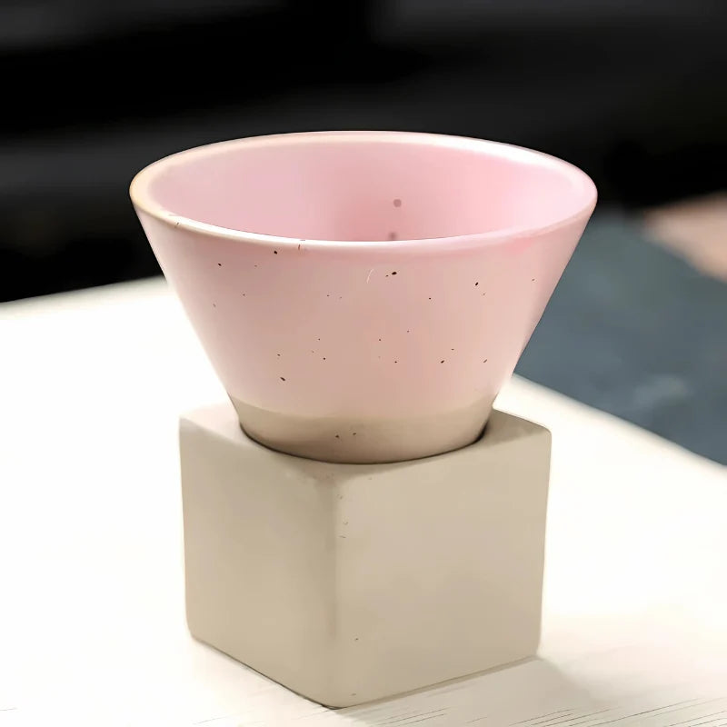 Coffee Cups Ceramic Set of 2 With Holder