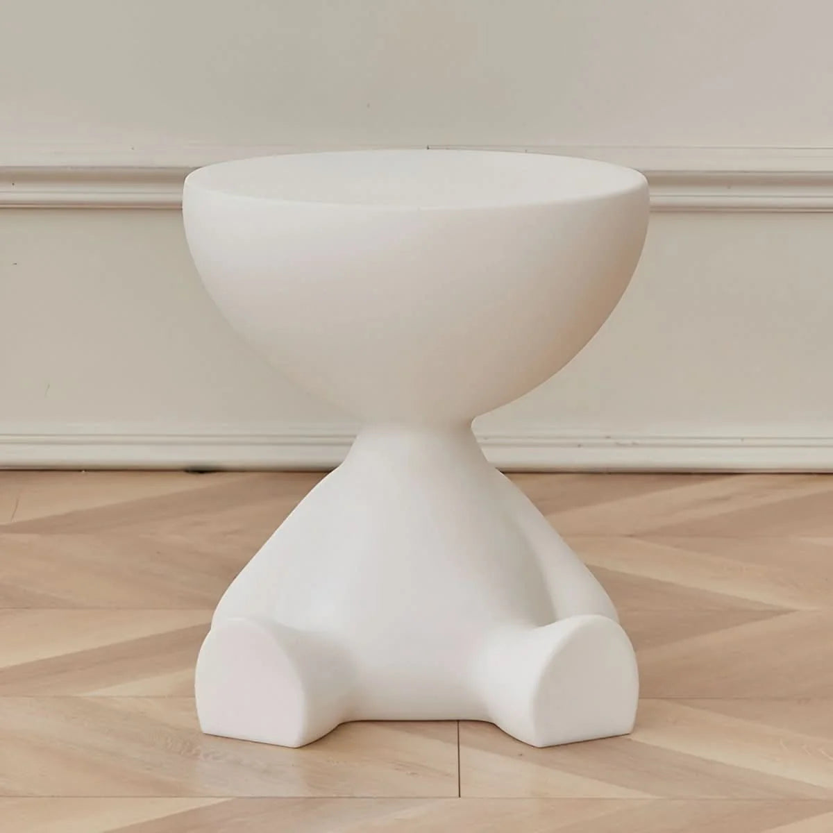Coffee Table Round Plastic Space-Saving Design