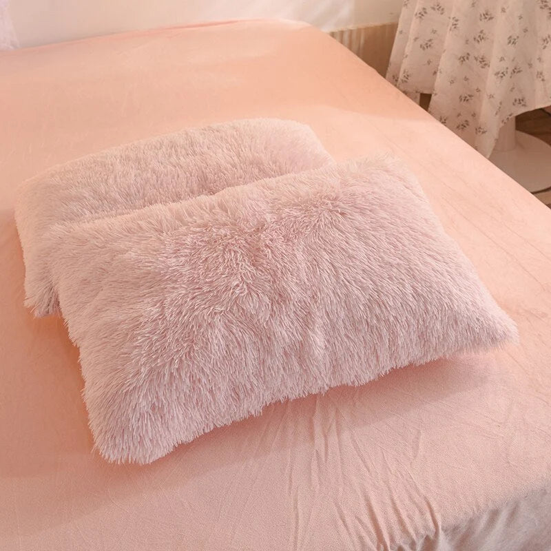 Comforter Set Plush Sherpa Fleece Machine-Washable Hidden Zipper