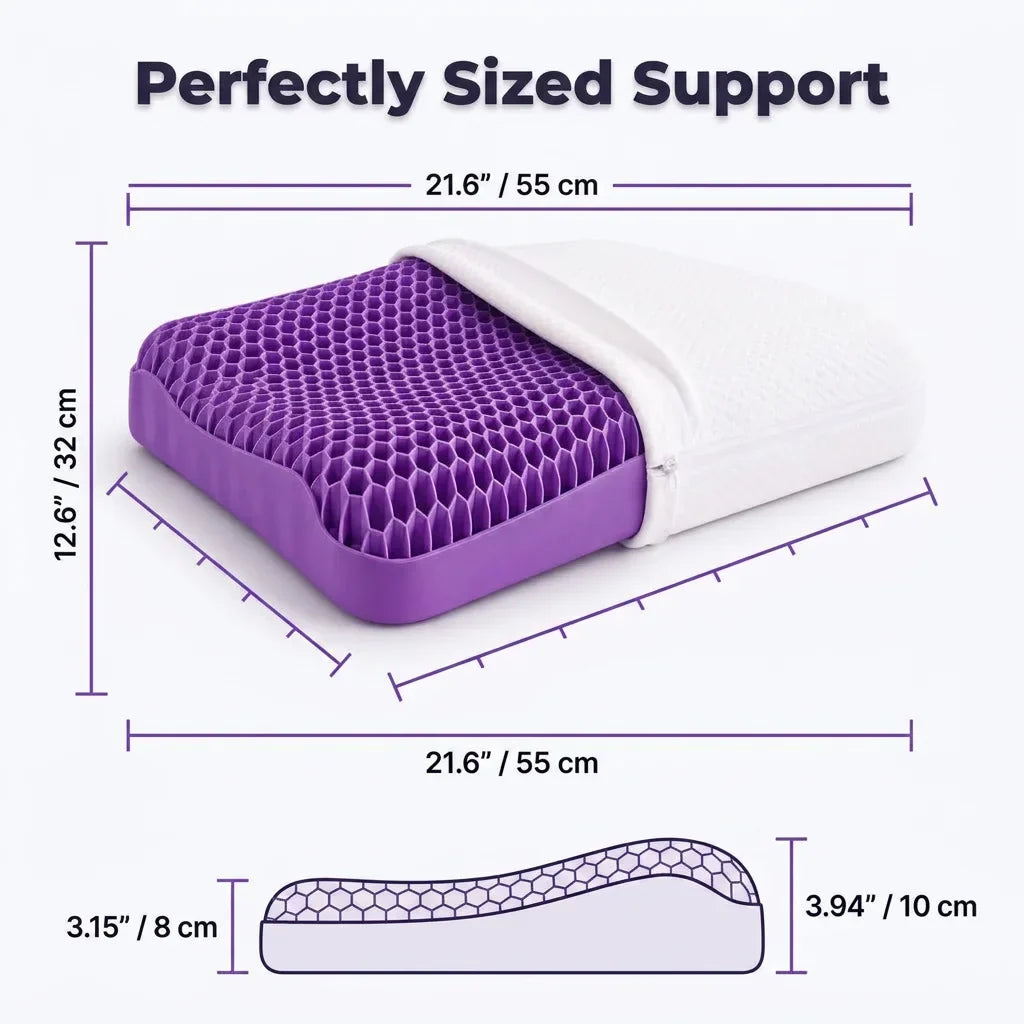 Cooling Pillow TPE Honeycomb Airflow Neck Support