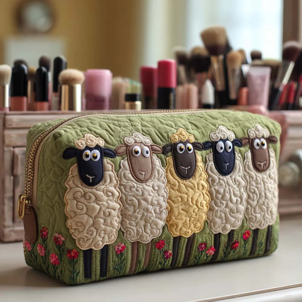 Cosmetic Bag Quilted Padded Three Sizes