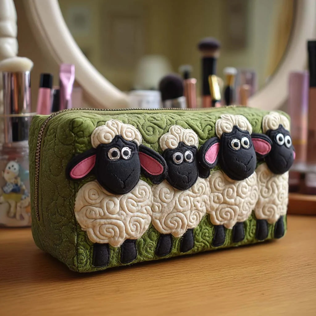Cosmetic Bag Quilted Padded Three Sizes