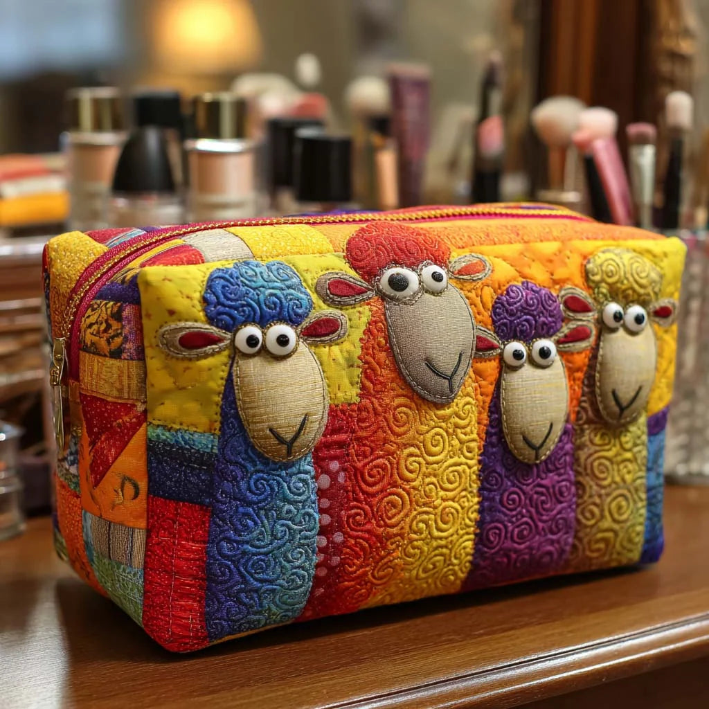 Cosmetic Bag Quilted Padded Three Sizes