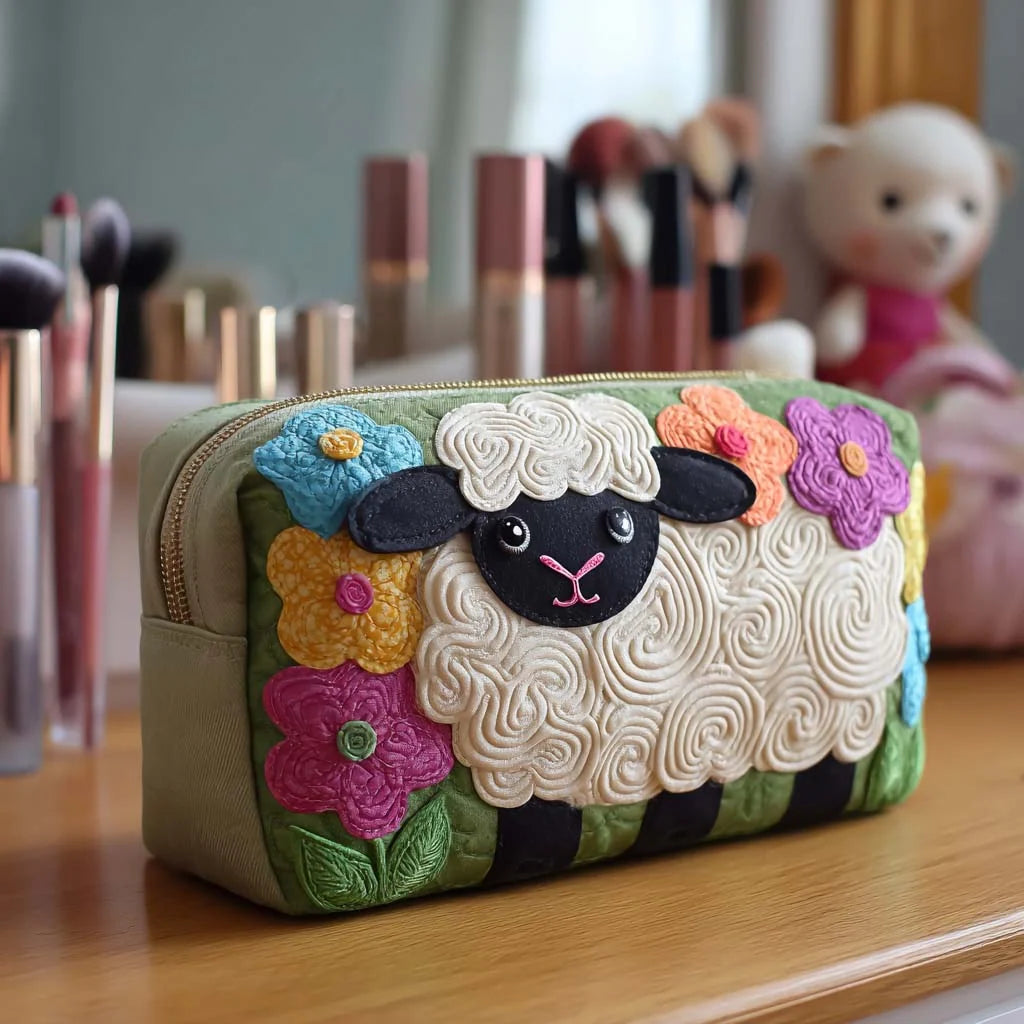 Cosmetic Bag Quilted Padded Three Sizes