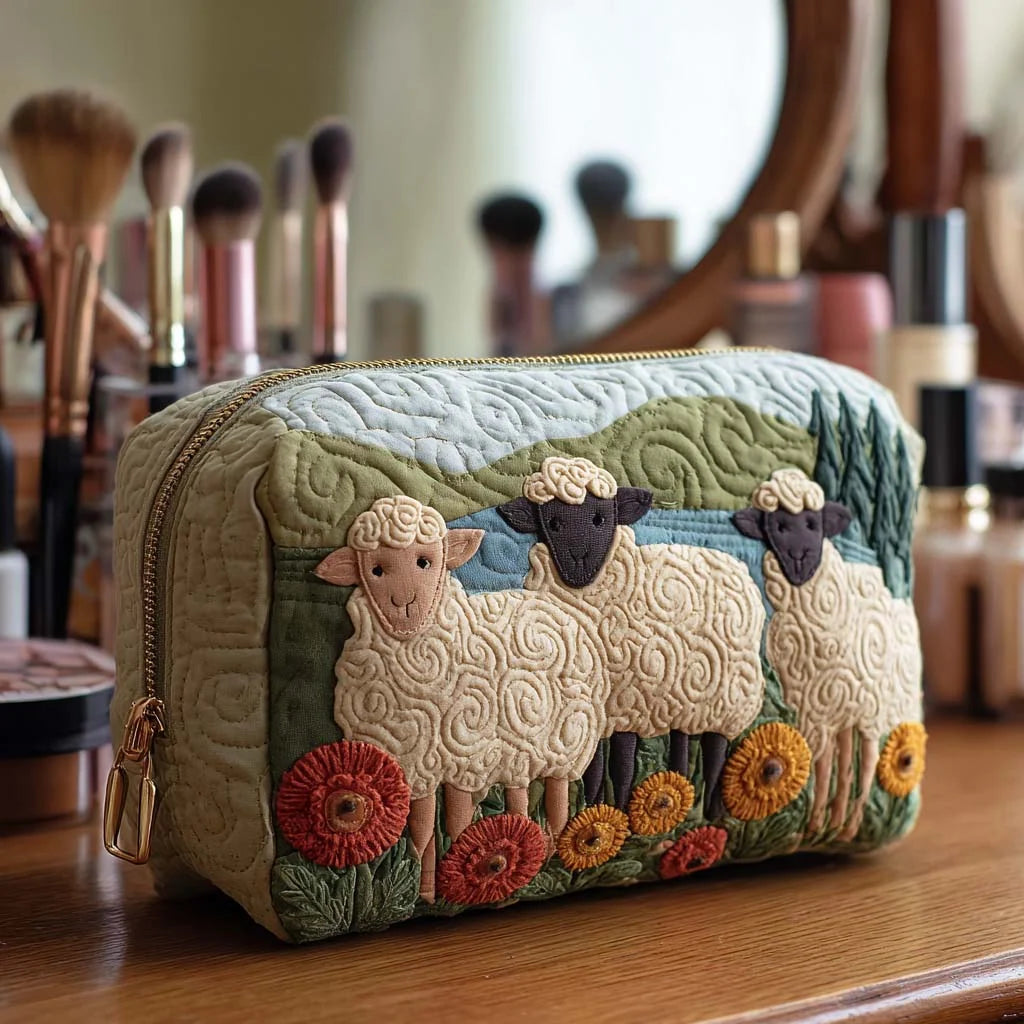 Cosmetic Bag Quilted Padded Three Sizes