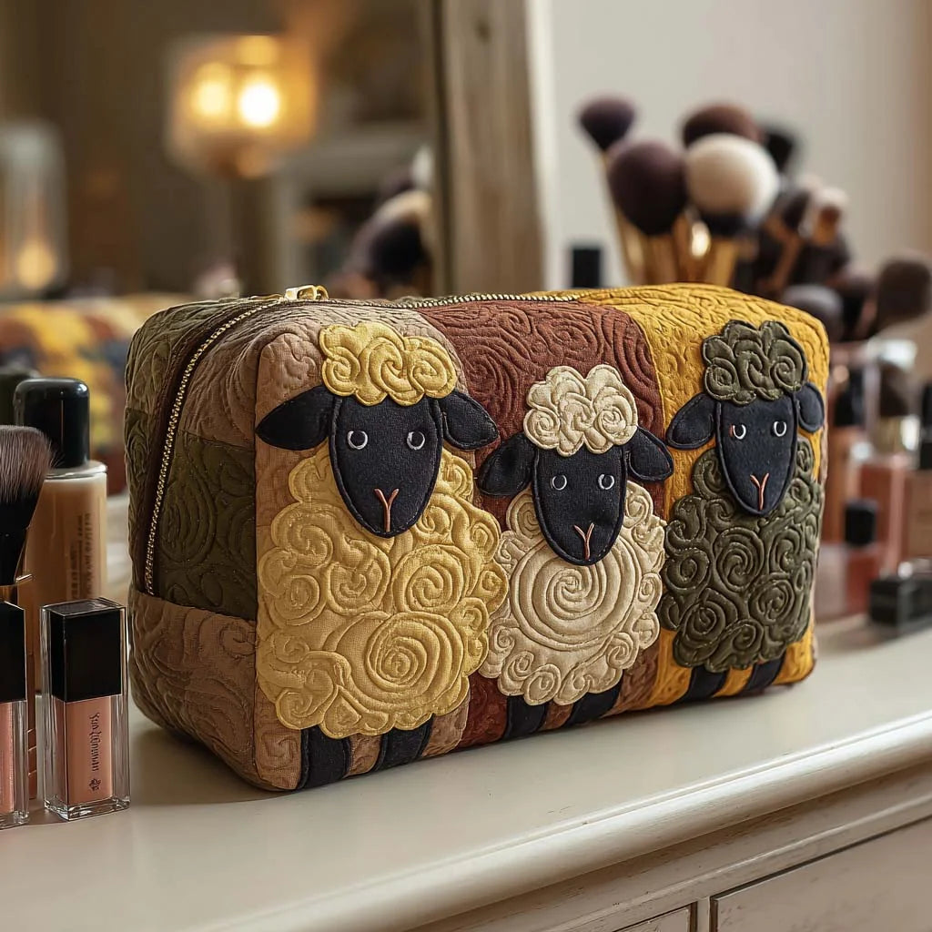 Cosmetic Bag Quilted Padded Three Sizes