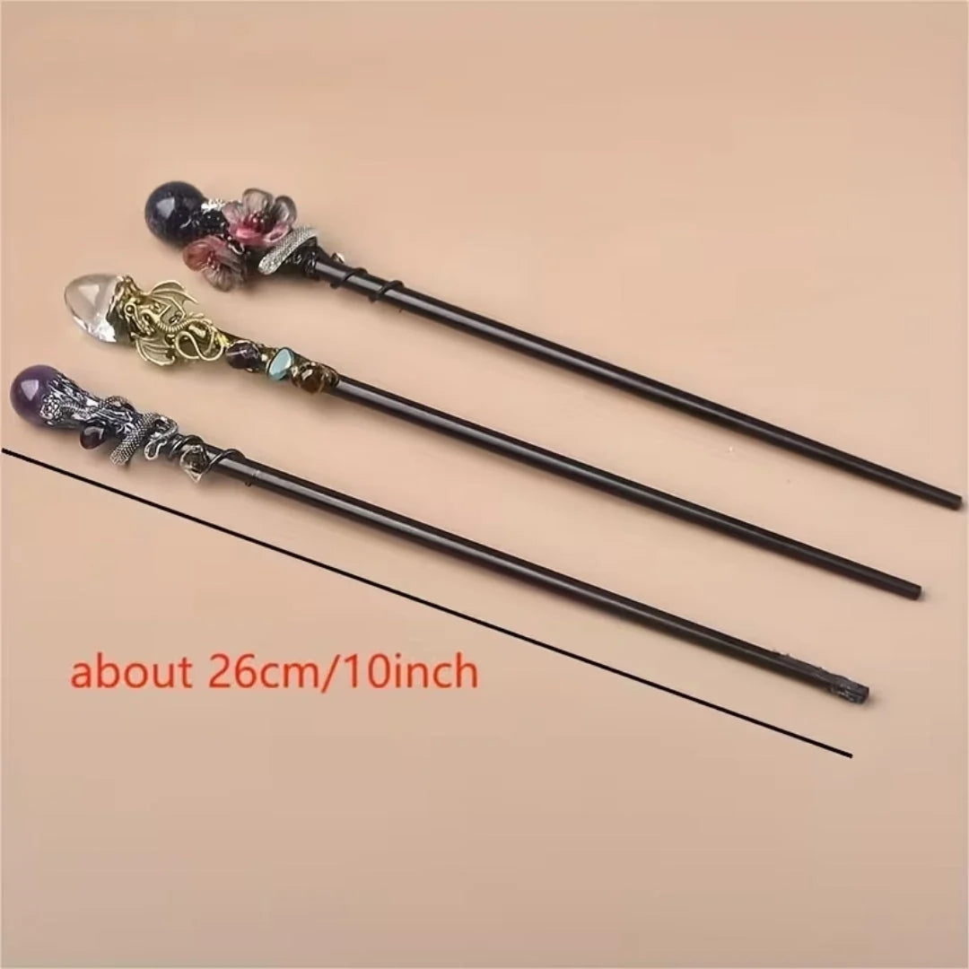 Costume Wand Clear Crystal Top Decorative Design