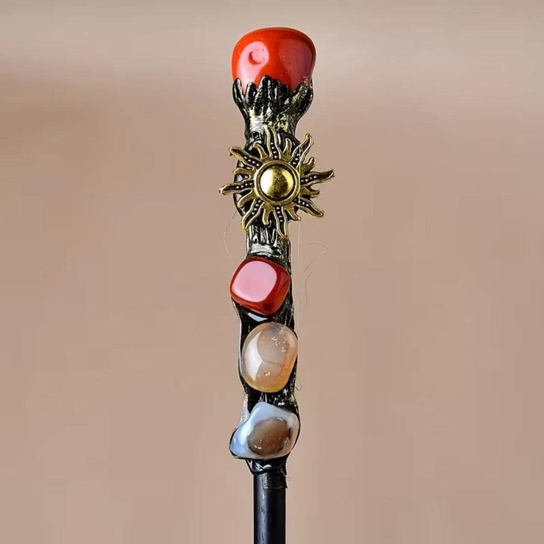 Costume Wand Clear Crystal Top Decorative Design
