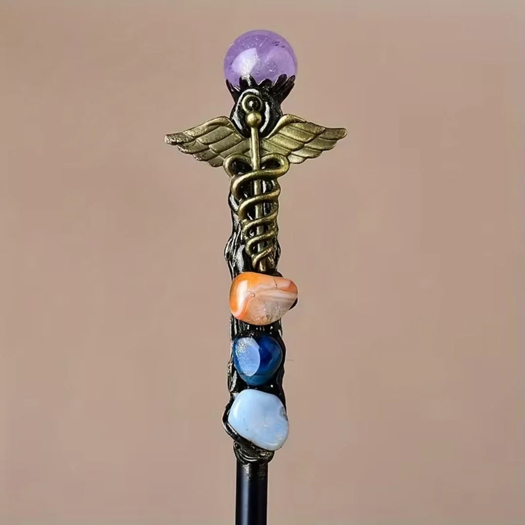 Costume Wand Clear Crystal Top Decorative Design