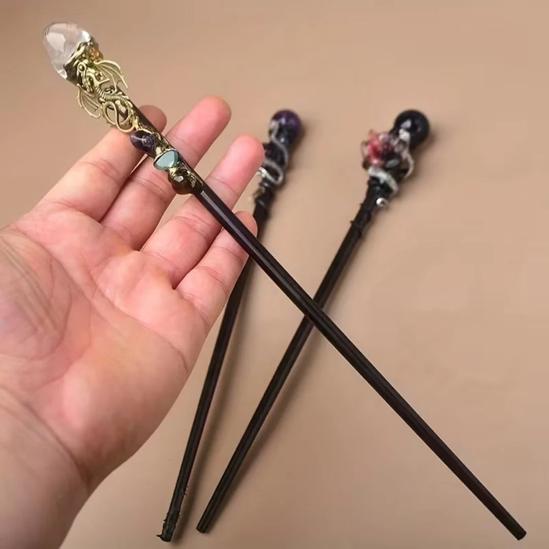 Costume Wand Clear Crystal Top Decorative Design