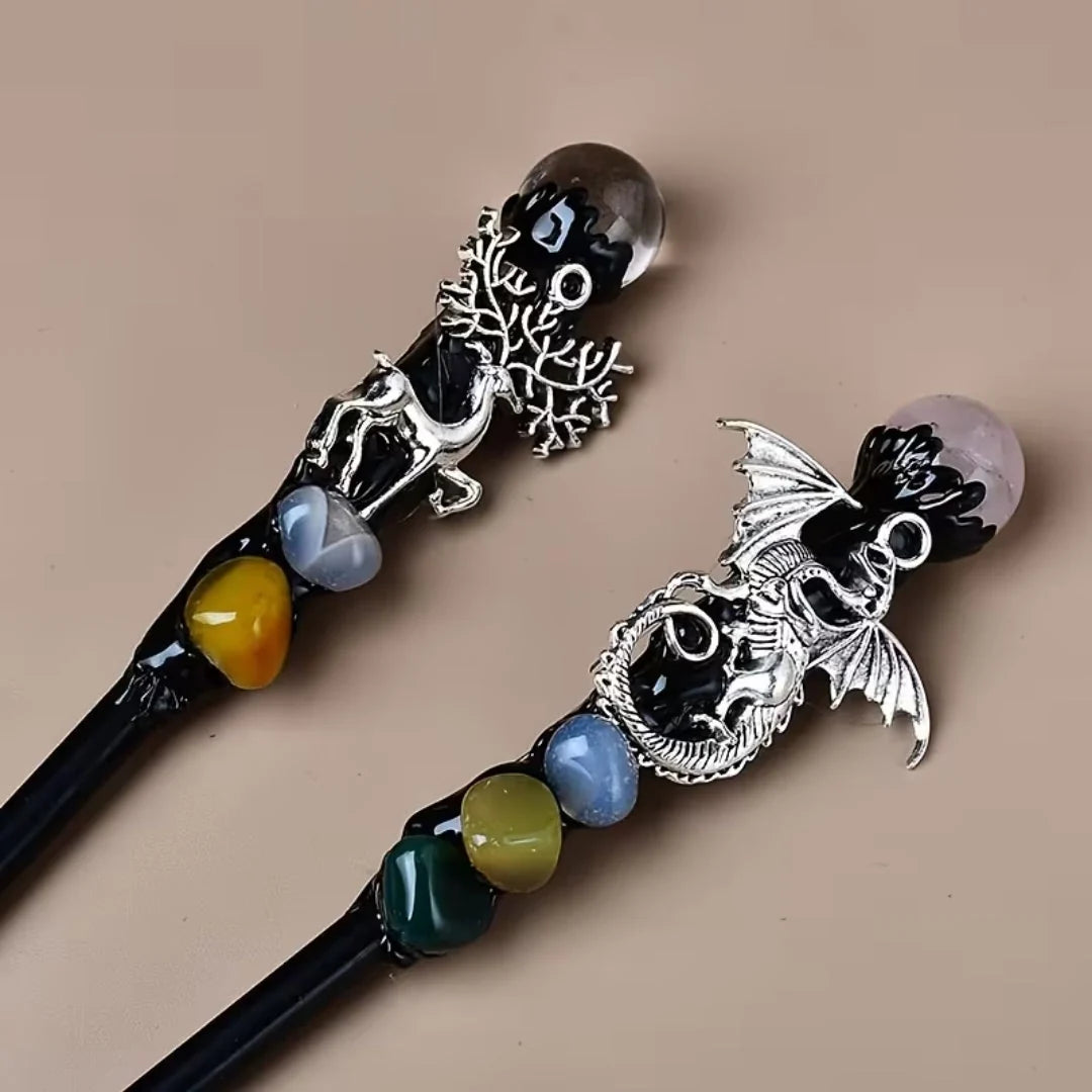 Costume Wand Clear Crystal Top Decorative Design