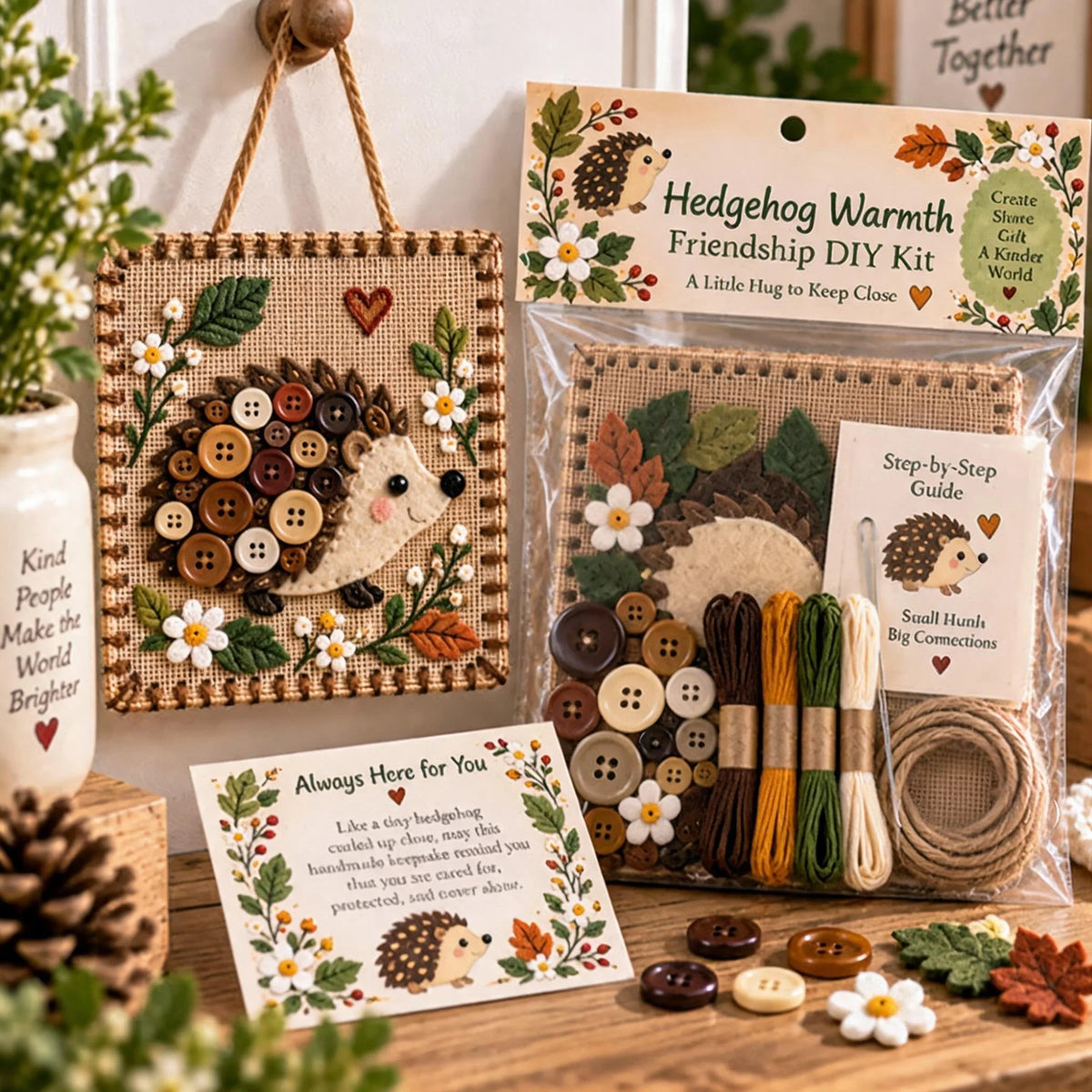 Craft Kit Felt & Button Wildlife Designs