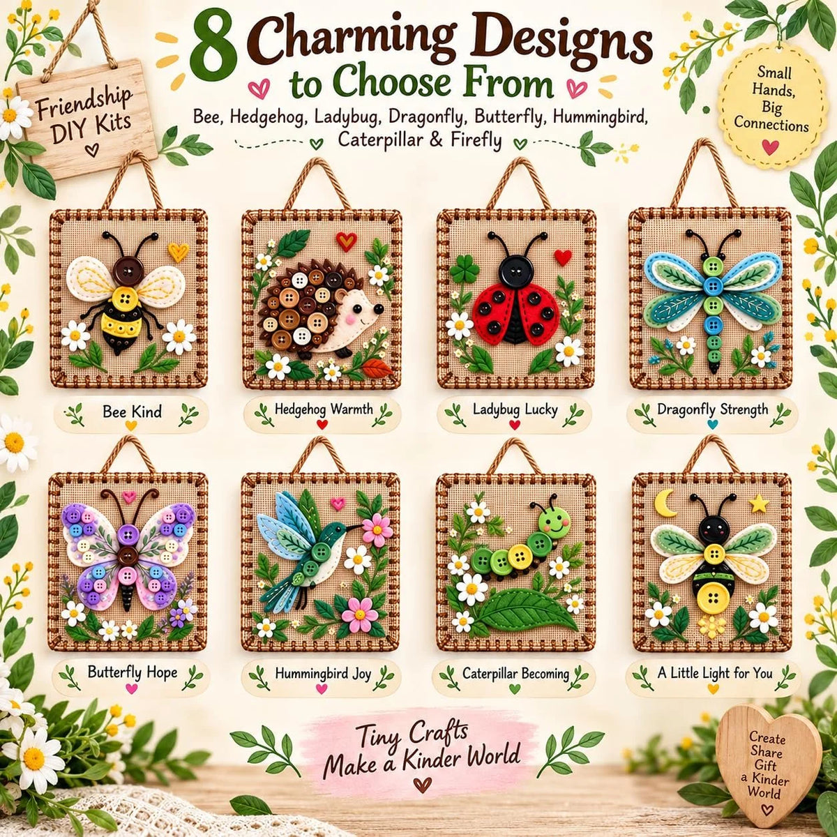 Craft Kit Felt & Button Wildlife Designs