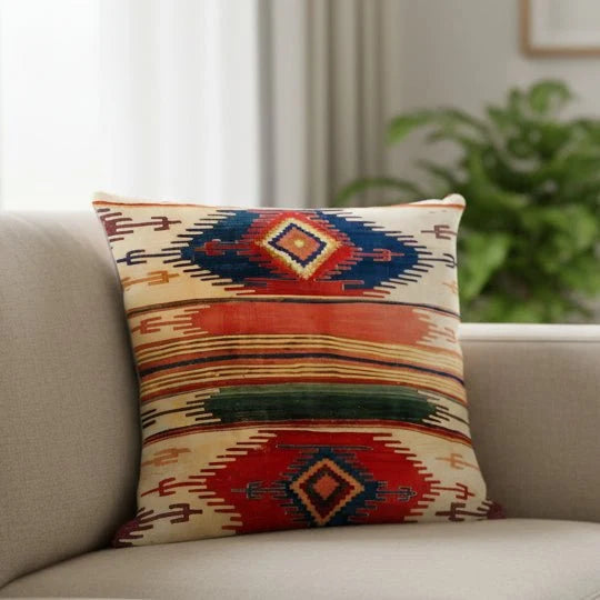 Cushion Cover Boho Pattern Polyester 17.7 Inch Square