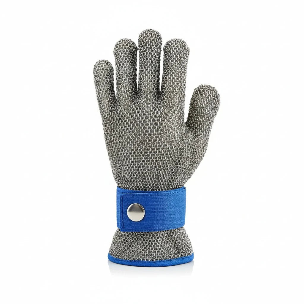 Cut-Resistant Gloves Stainless Steel ANSI A9 Flexible Fit