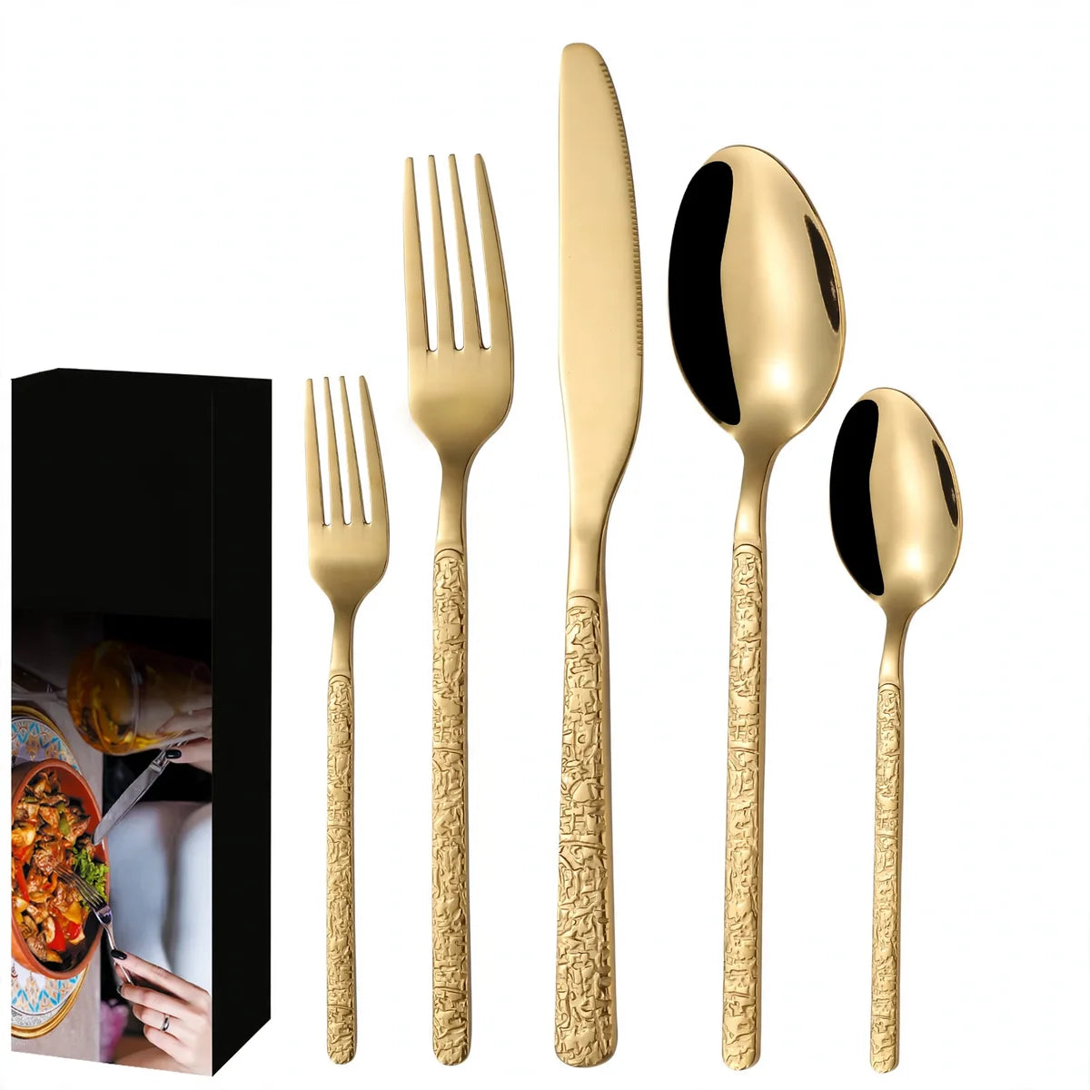 Cutlery Set 410 Stainless Steel Dishwasher-Safe Nordic Design