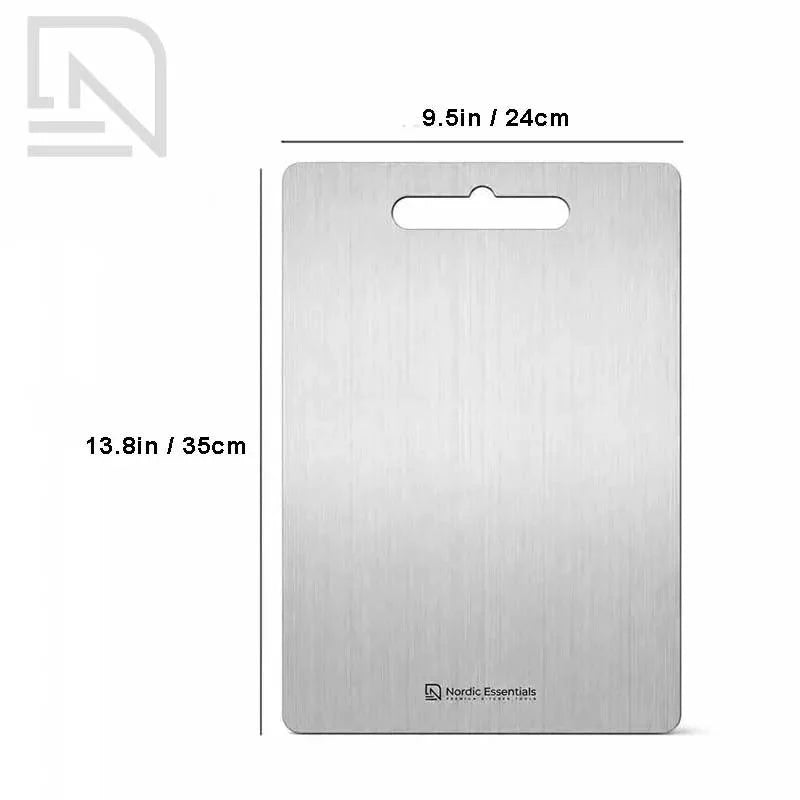 Cutting Board Double-Sided 304 Stainless Steel Easy-Clean Surface