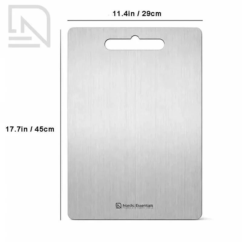 Cutting Board Double-Sided 304 Stainless Steel Easy-Clean Surface