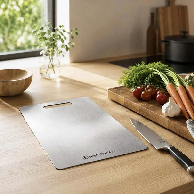Cutting Board Double-Sided 304 Stainless Steel Easy-Clean Surface