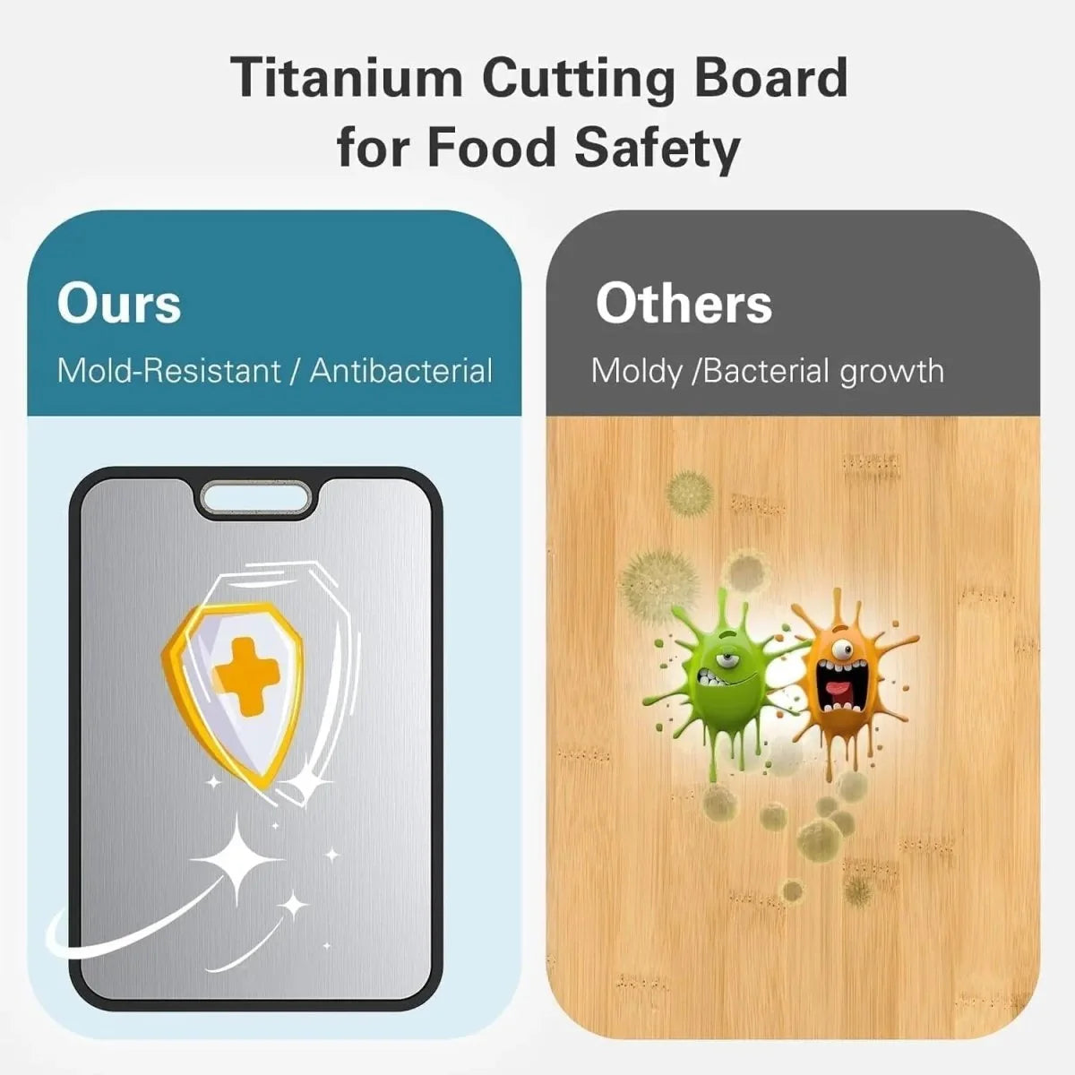 Cutting Board Titanium Double-Sided Non-Slip With Juice Groove