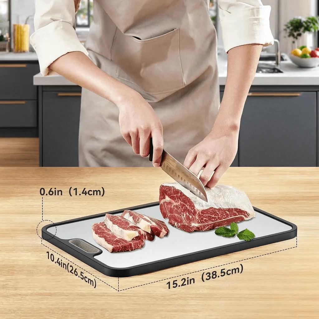 Cutting Board Titanium Double-Sided Non-Slip With Juice Groove