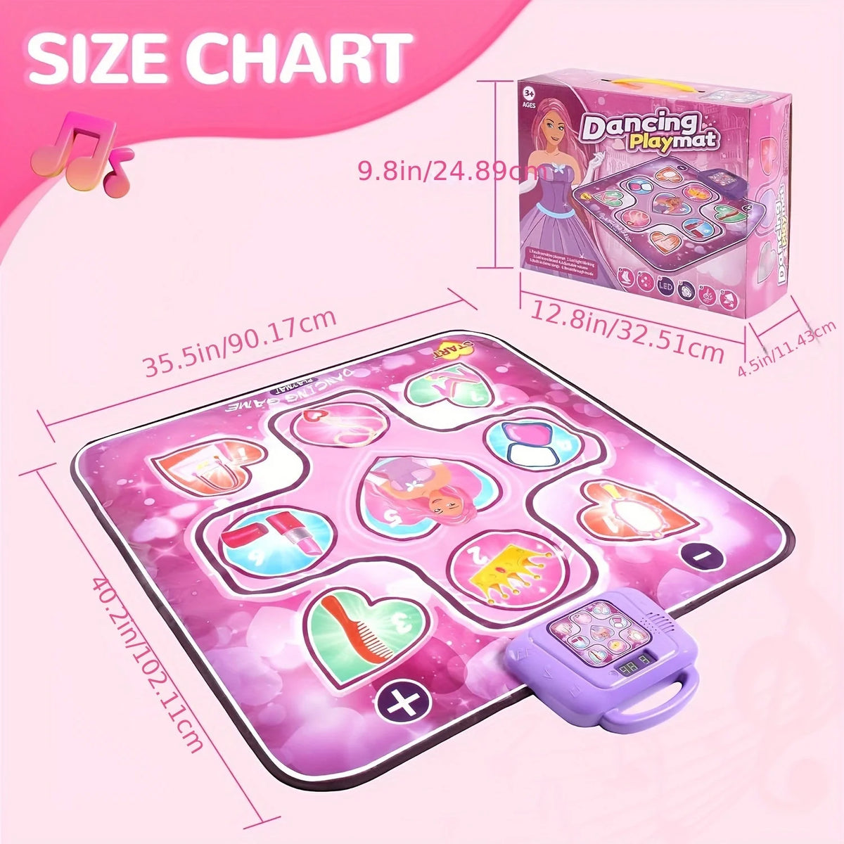 Dance Mat Musical Interactive Screen-Free Scoring Game