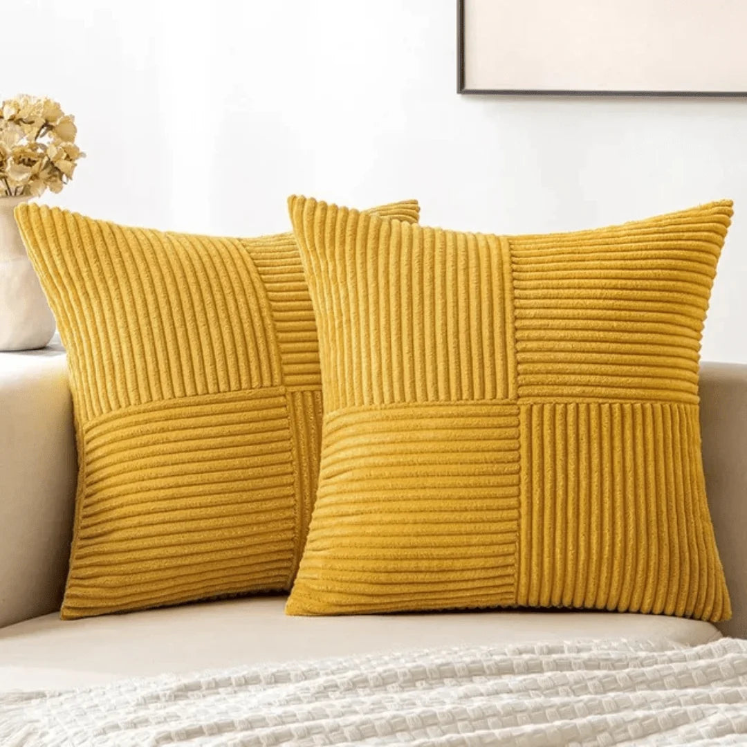 Decorative Cushion Cotton-Linen Blend Machine-Washable Cover