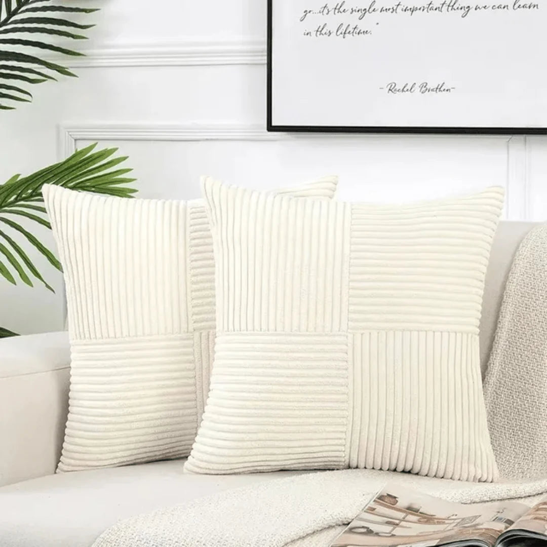 Decorative Cushion Cotton-Linen Blend Machine-Washable Cover