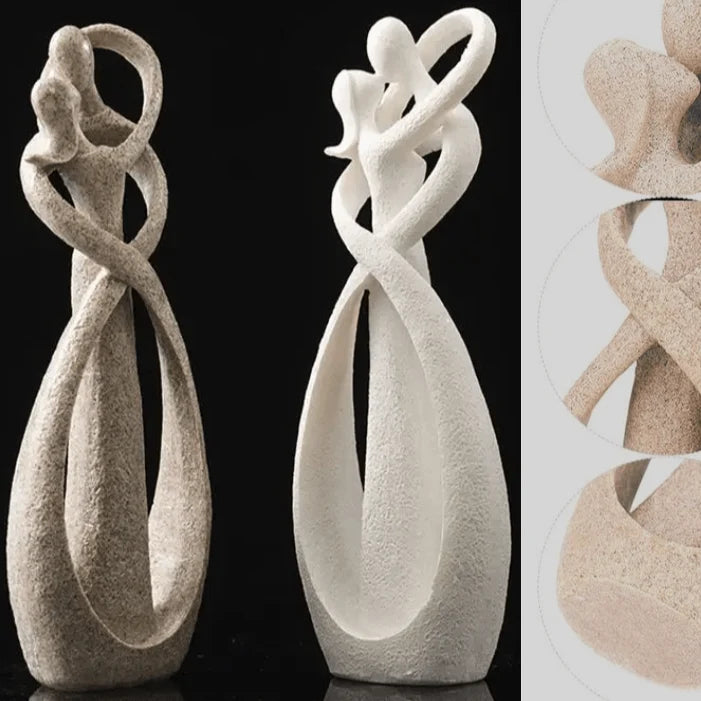 Decorative Sculpture Resin Abstract Embrace Design