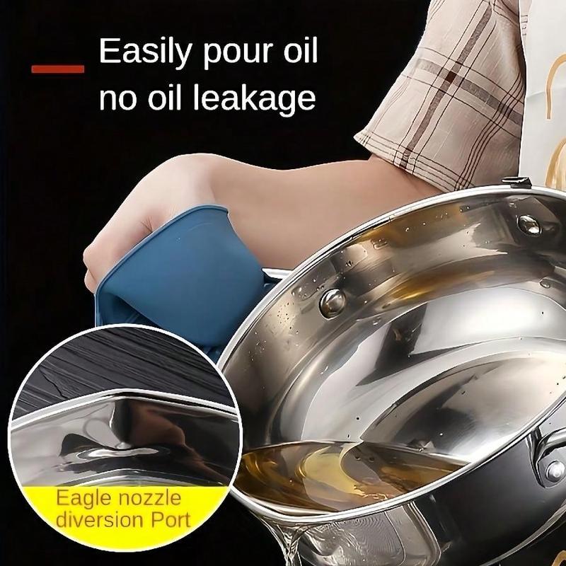 Deep Fryer Pot Stainless Steel Built-In Thermometer & Fry Basket