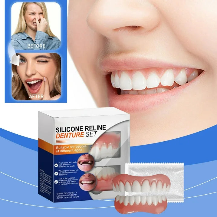 Denture Mold Kit Silicone Upper & Lower Reusable