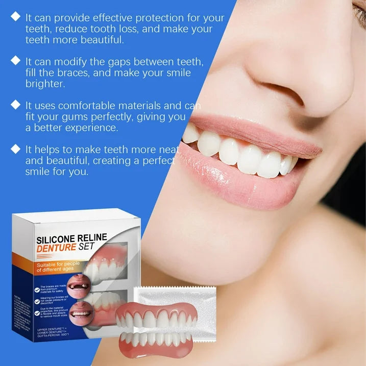 Denture Mold Kit Silicone Upper & Lower Reusable