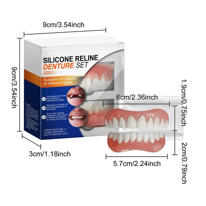Denture Mold Kit Silicone Upper & Lower Reusable
