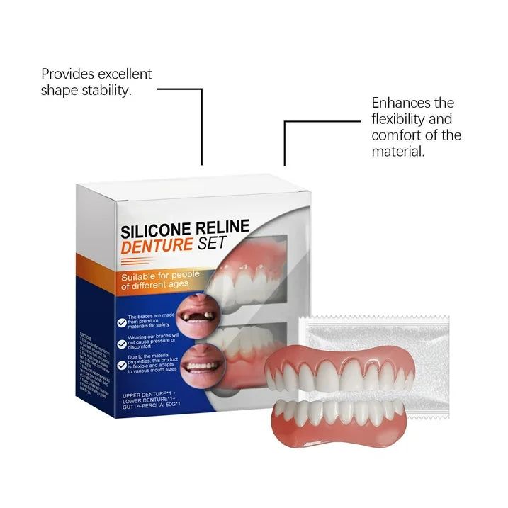 Denture Mold Kit Silicone Upper & Lower Reusable