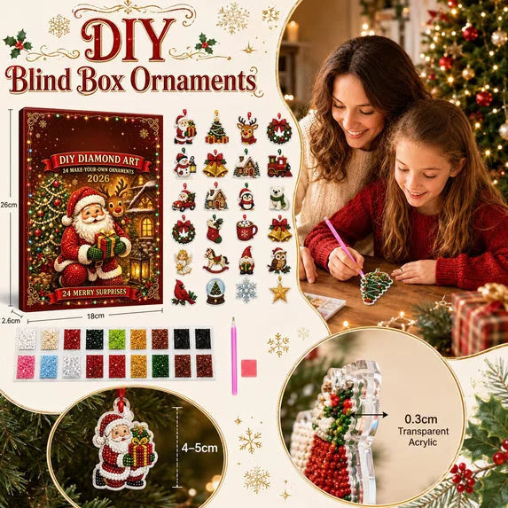 Diamond Painting Advent Calendar 24 Christmas Ornament Designs