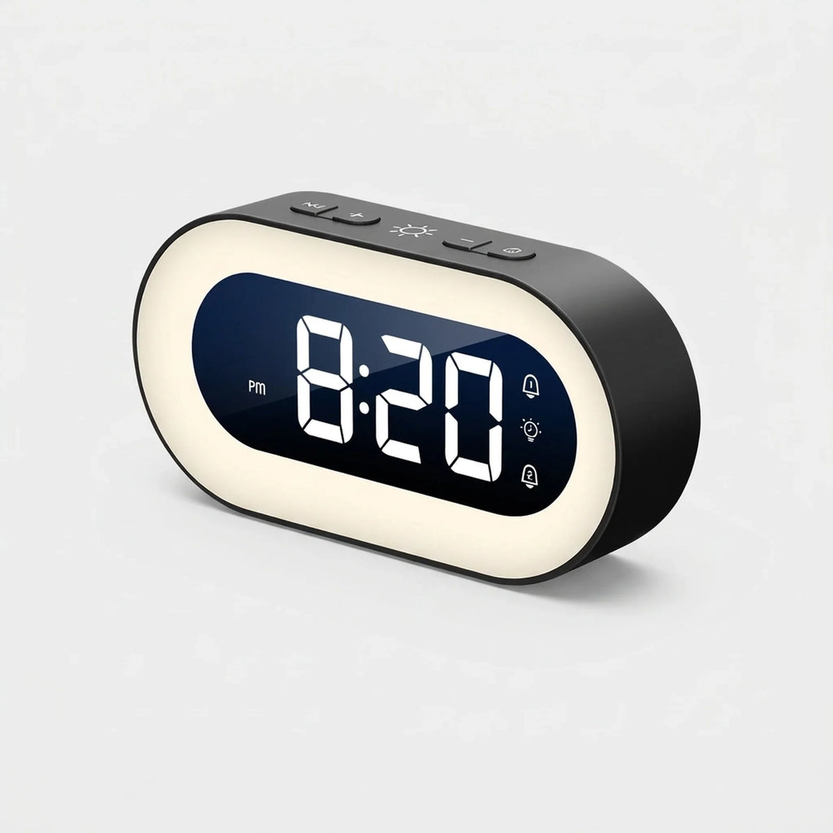 Digital Alarm Clock Rechargeable Dimmable Warm Night Light 15-Day Battery Life