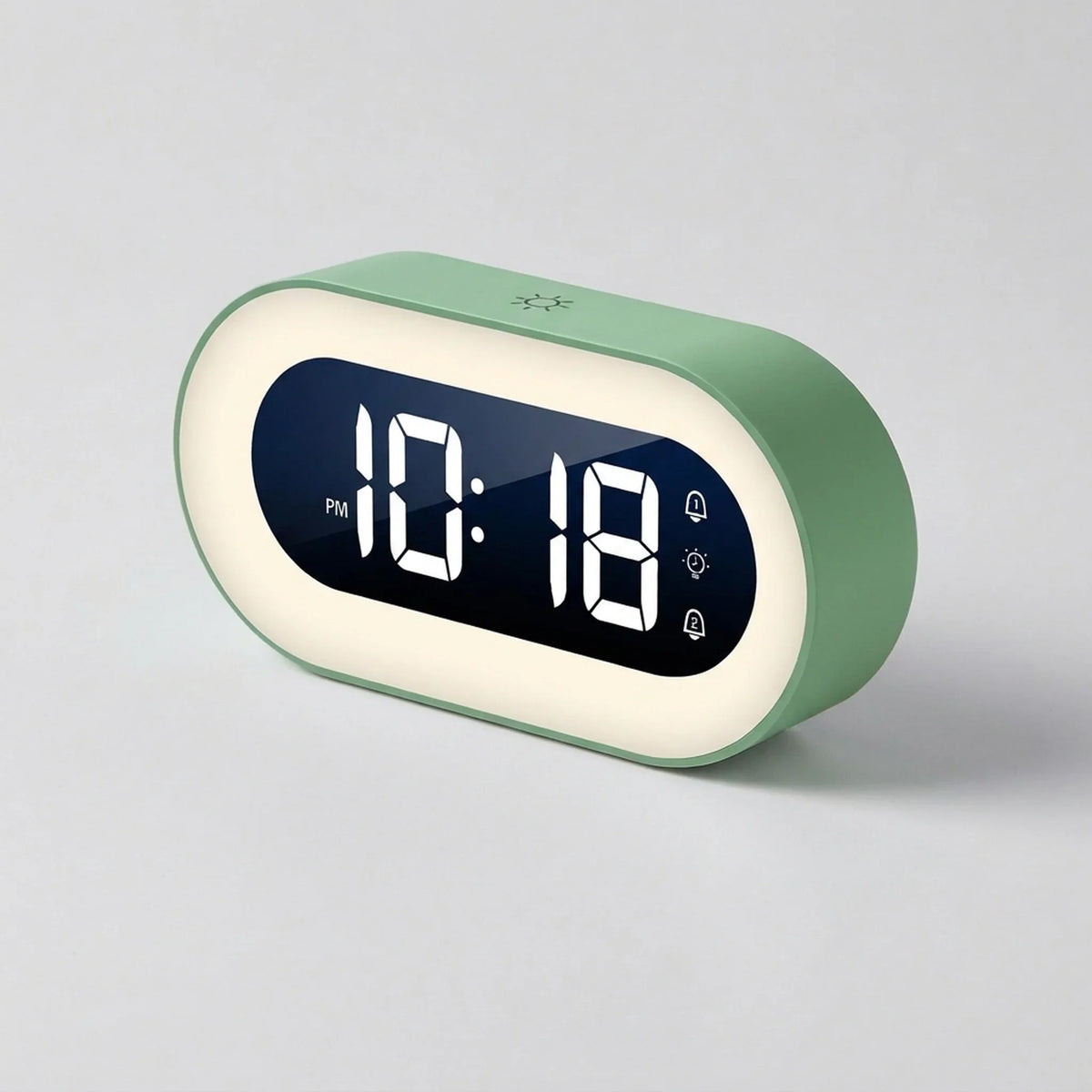 Digital Alarm Clock Rechargeable Dimmable Warm Night Light 15-Day Battery Life
