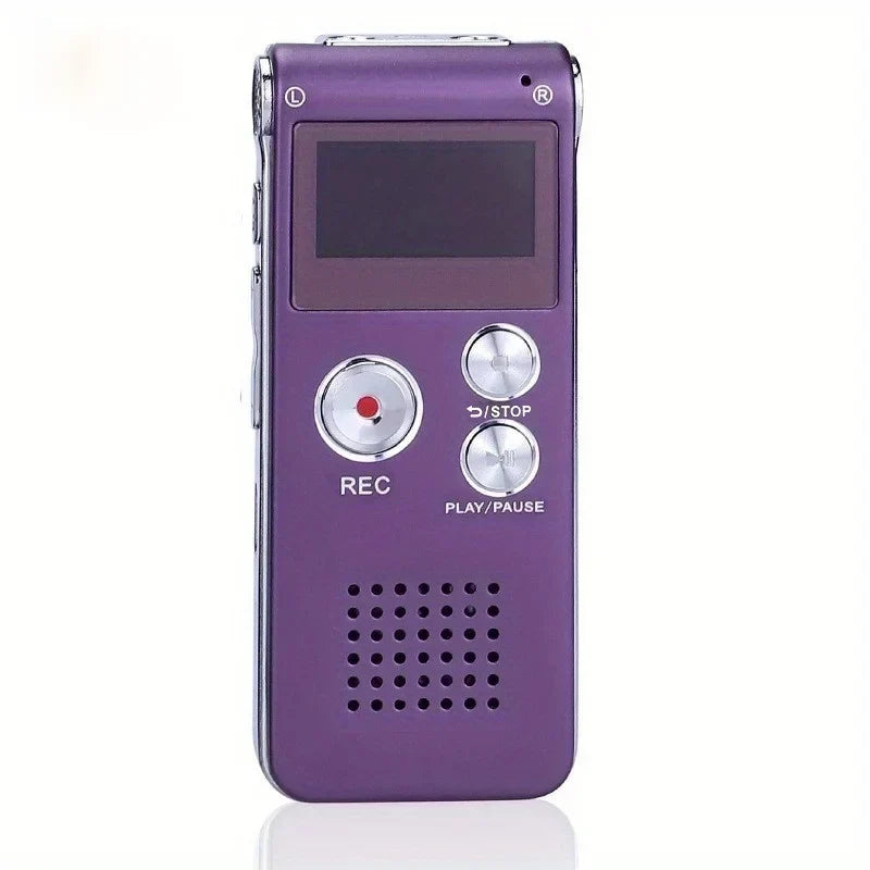 Digital Voice Recorder Voice-Activated Built-In Speaker & Headphone Playback