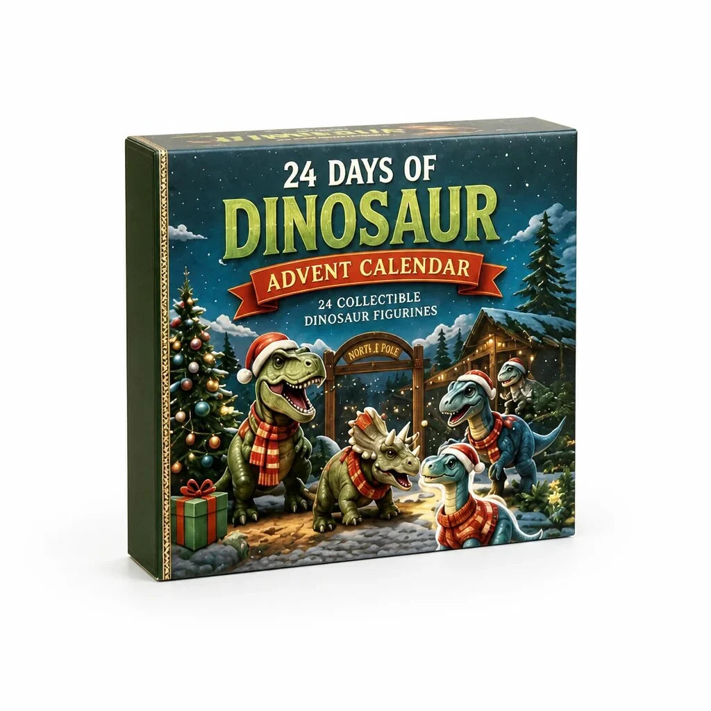 Dinosaur Advent Calendar 24 Colorful Acrylic Figures