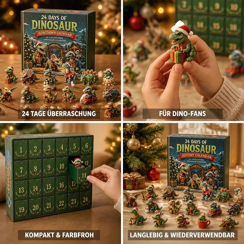 Dinosaur Advent Calendar 24 Colorful Acrylic Figures
