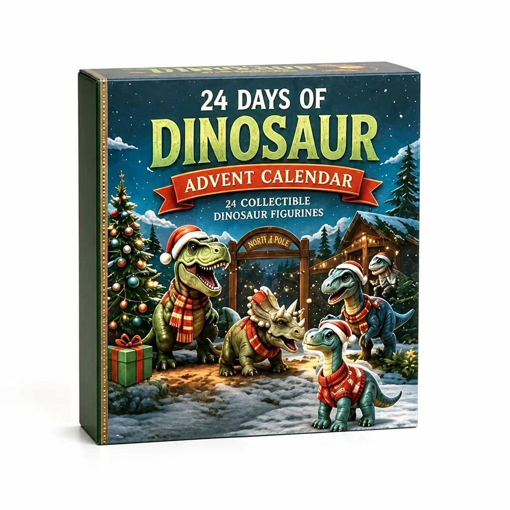 Dinosaur Advent Calendar 24 Colorful Acrylic Figures