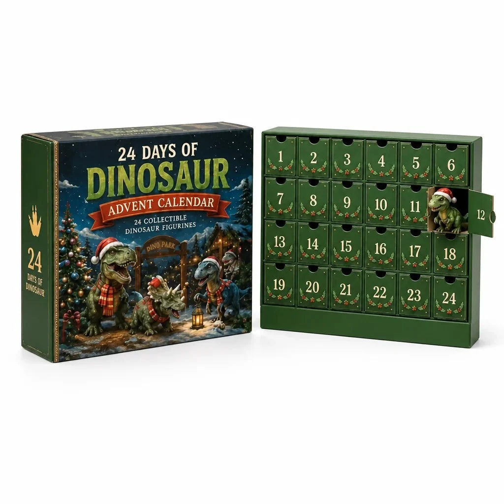 Dinosaur Advent Calendar 24 Colorful Acrylic Figures