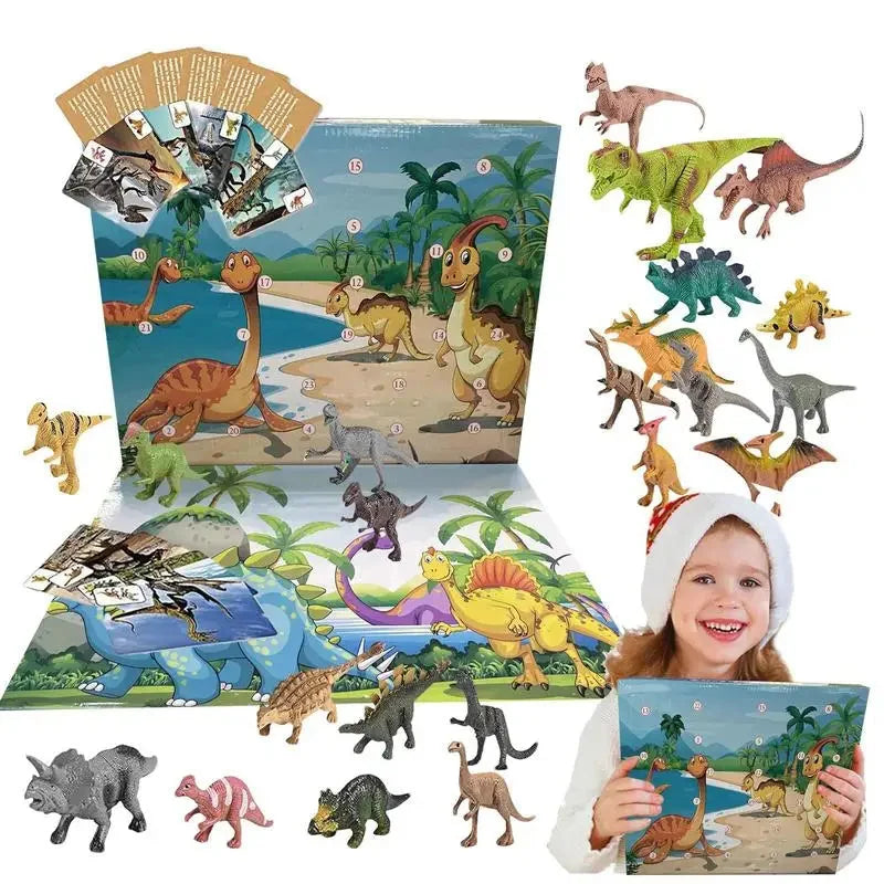 Dinosaur Advent Calendar 24 Figures With Play Mat & Cards