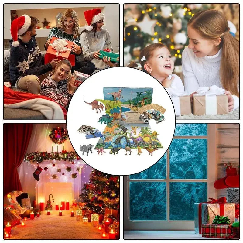Dinosaur Advent Calendar 24 Figures With Play Mat & Cards