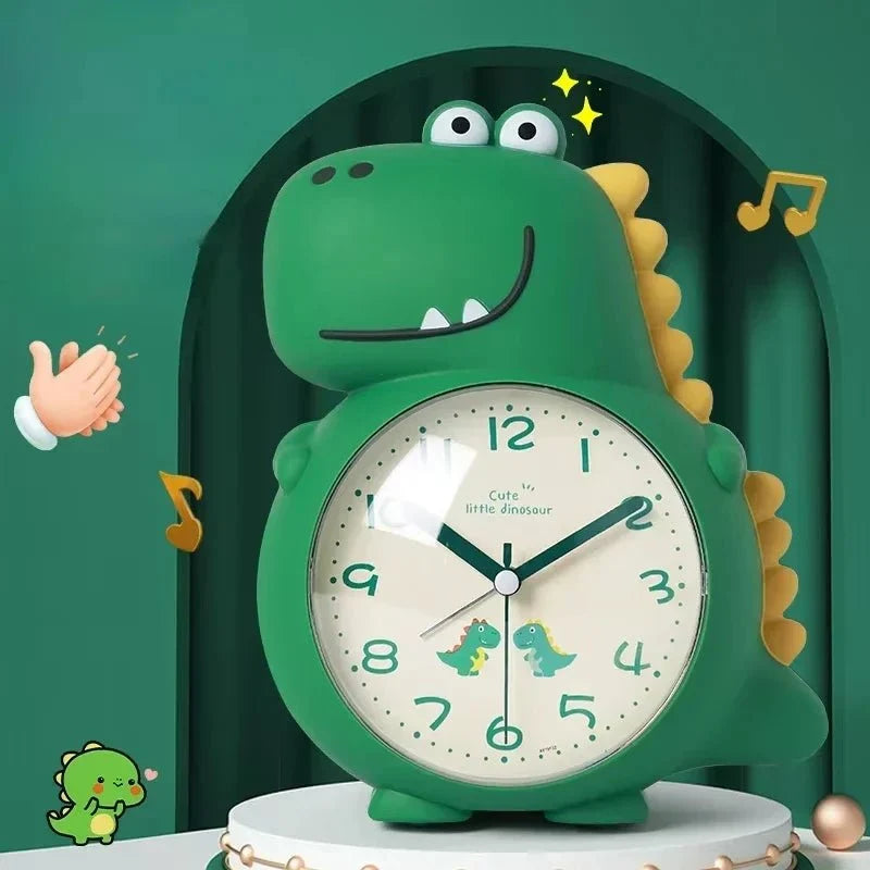 Dinosaur Alarm Clock Silent Mechanism Gentle Wake-Up Light & Dual Alarm Tones