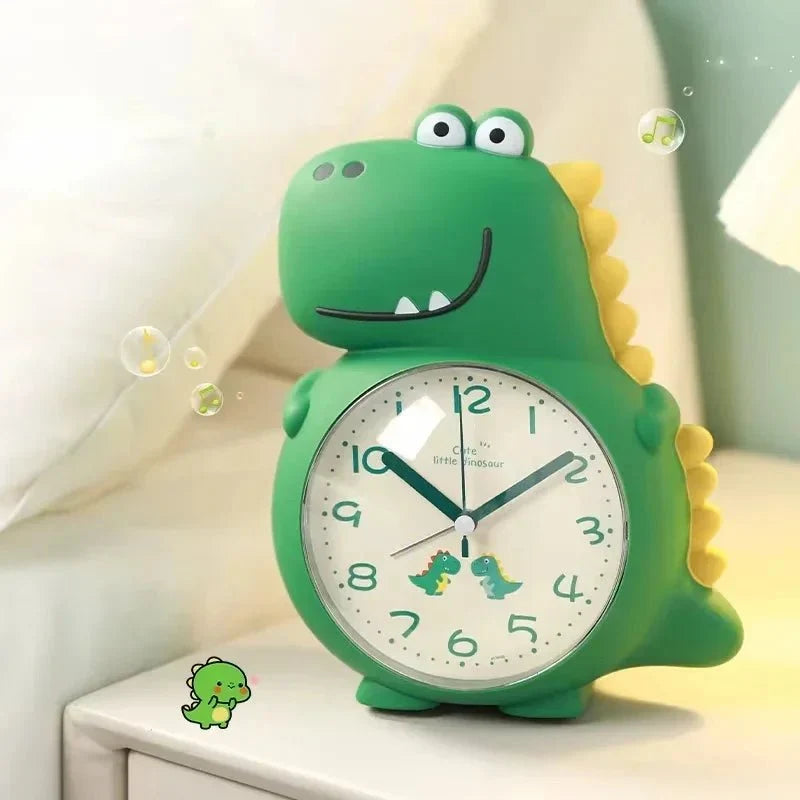 Dinosaur Alarm Clock Silent Mechanism Gentle Wake-Up Light & Dual Alarm Tones