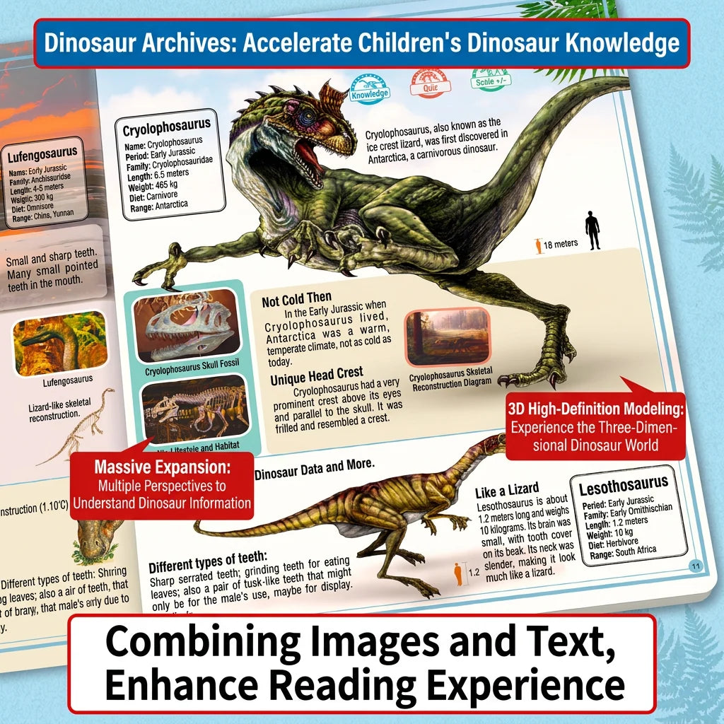Dinosaur Encyclopedia Book Interactive Audio 400 Learning Points