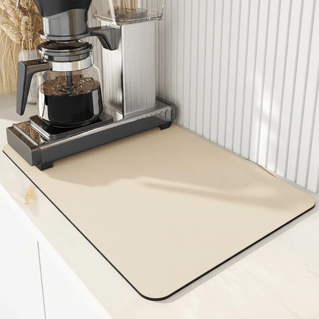 Dish Drying Mat Diatomite Highly Absorbent Quick-Drying Machine Washable