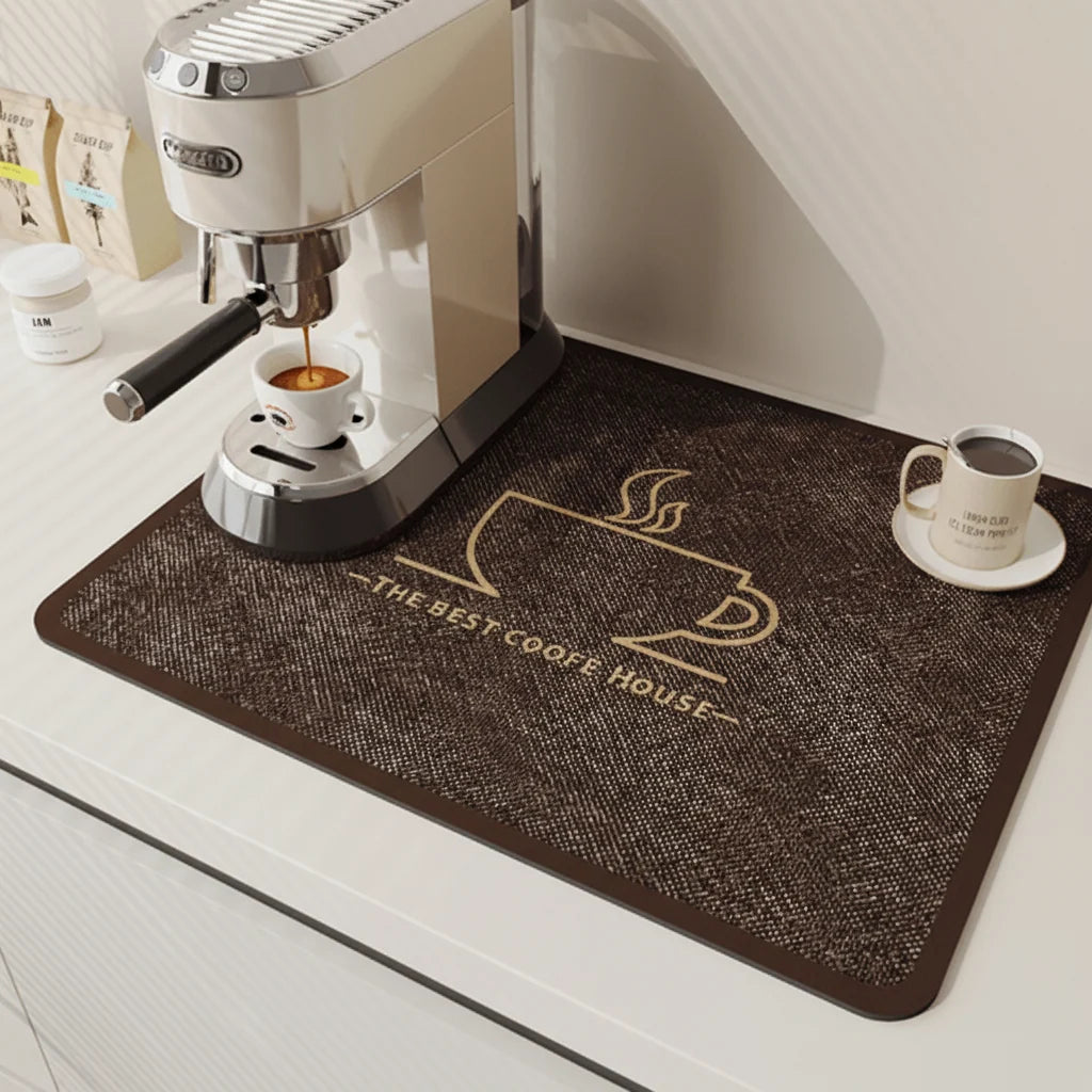 Dish Drying Mat Diatomite Highly Absorbent Quick-Drying Machine Washable